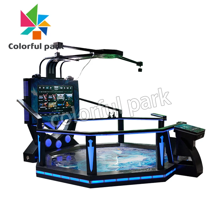 Colorful Park 9d Vr Standing up and Down Battle Gun Shooting Game Simulators for 2 Players Machine