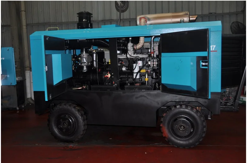 STARS Economical 60 cfm 17 bar Kaishan Air Compresor Diesel Air Compressors Portable