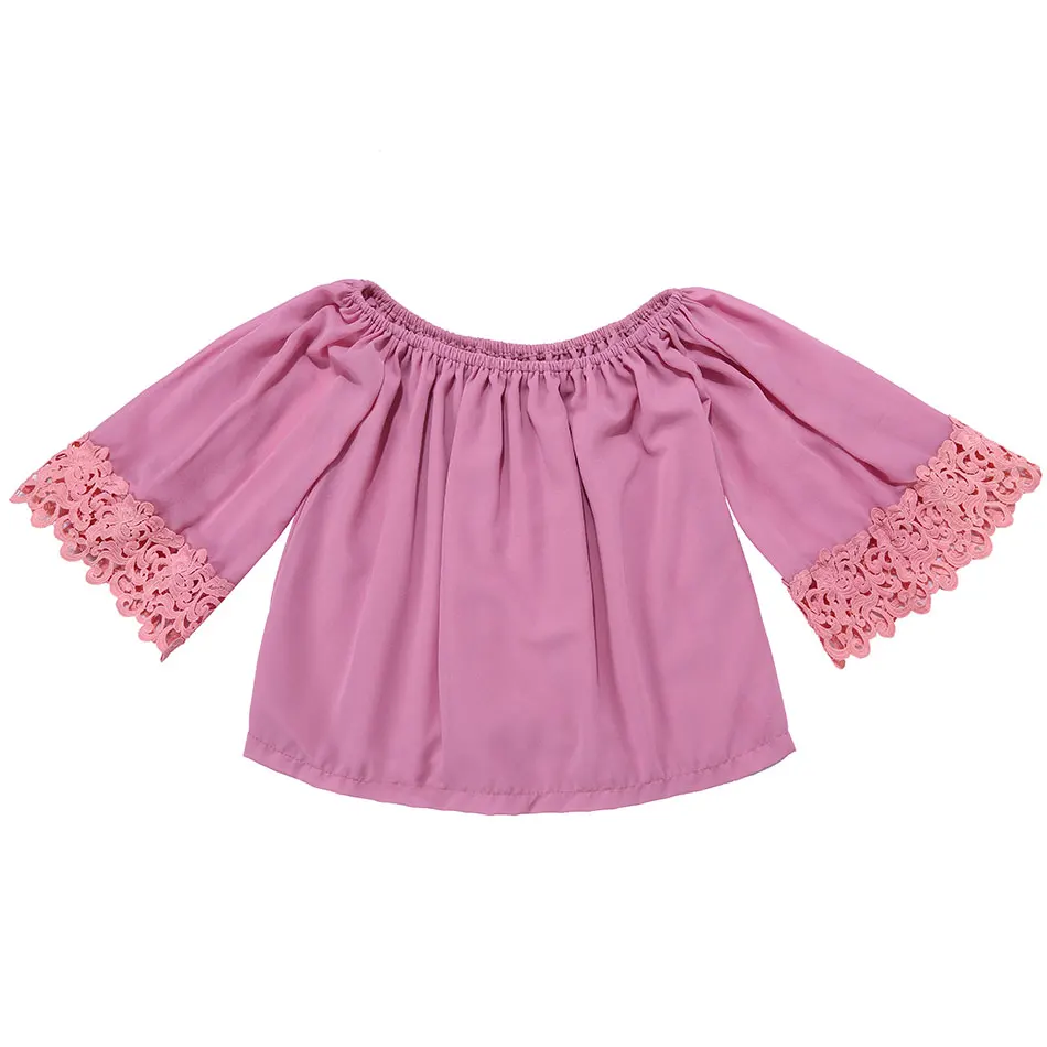 
Wholesale New Long Sleeve Chiffon Bell Top for Baby Girls 