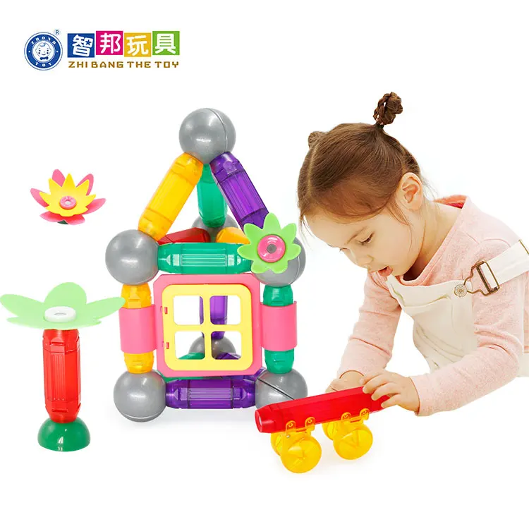 Educational Toys Distributors EN-71 ASTM Certifications Magnetic Construction Stacking Sticks Toys For Kids