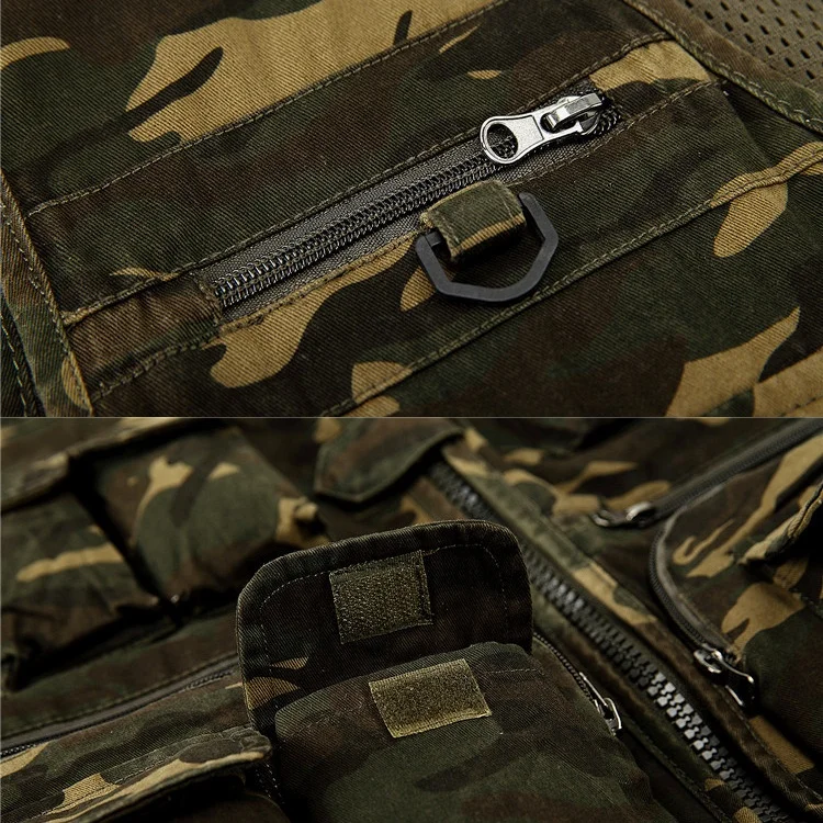 Жилет мужской с несколькими карманами, хлопковый жилет для рыбалки, скалолазания, рыбалки, пешего туризма, журналиста, фотография