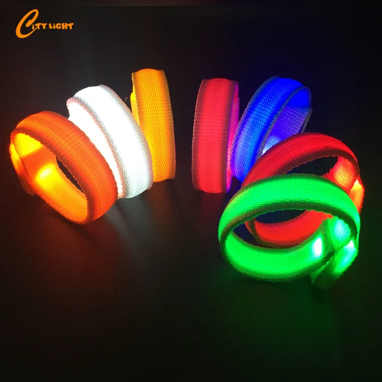 Safety High Quality Flashing Outdoor Sports Party Festival Lighted LED Armbands