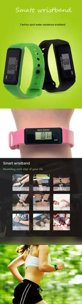 smart luminous waterproof pedometer for running at night