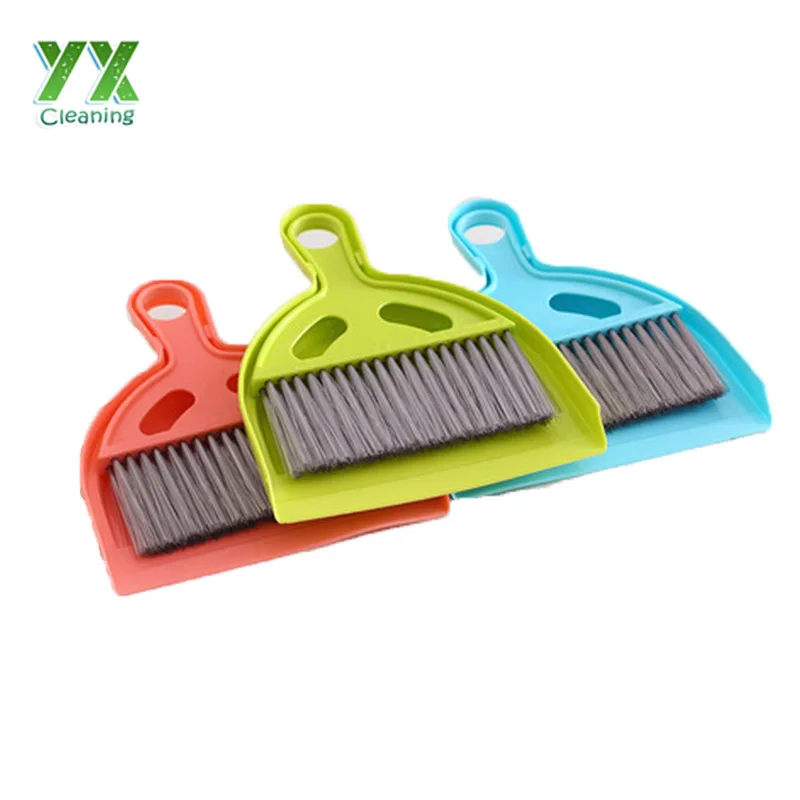 Mini car interior cleaning Carpet Mat Brush With dustpan (Assorted Colour)