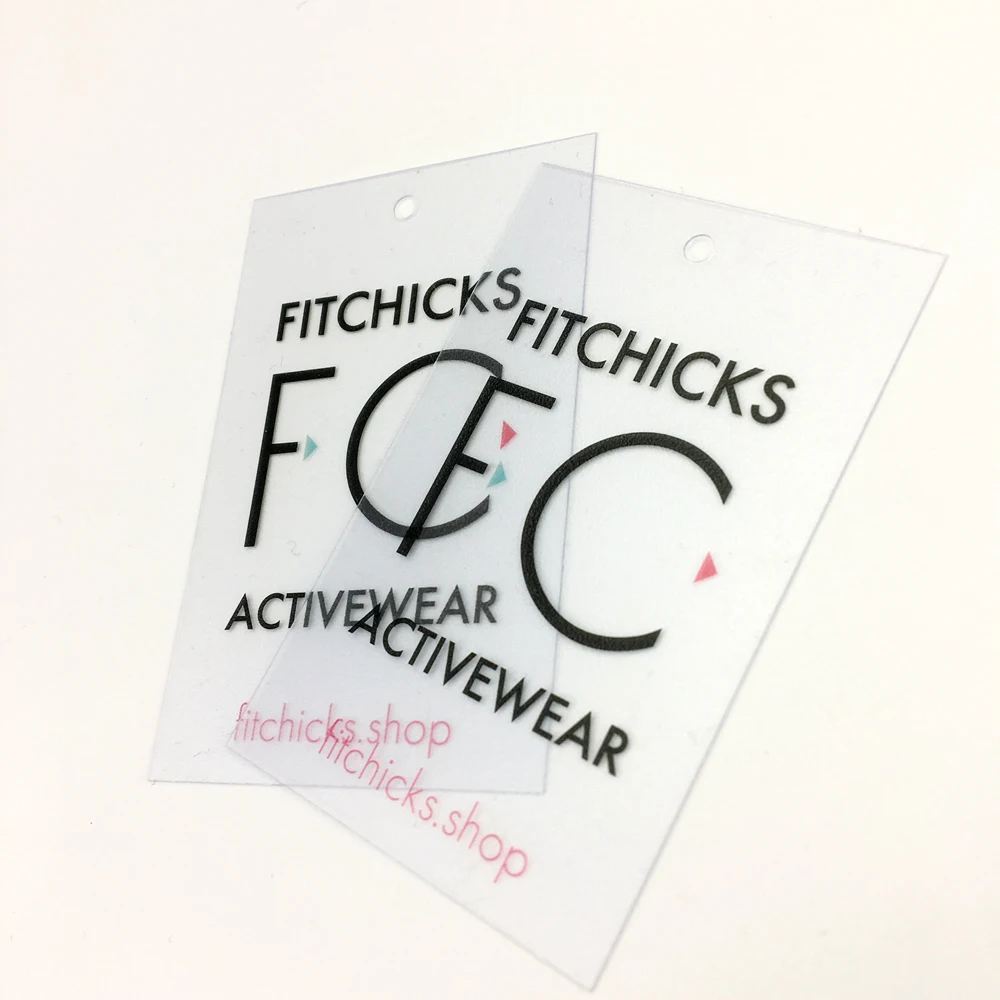 
eco-friendly PP/PET/PVC printed clear plastic garment/clothing hang tag,labels and tags,plastic valve bags 