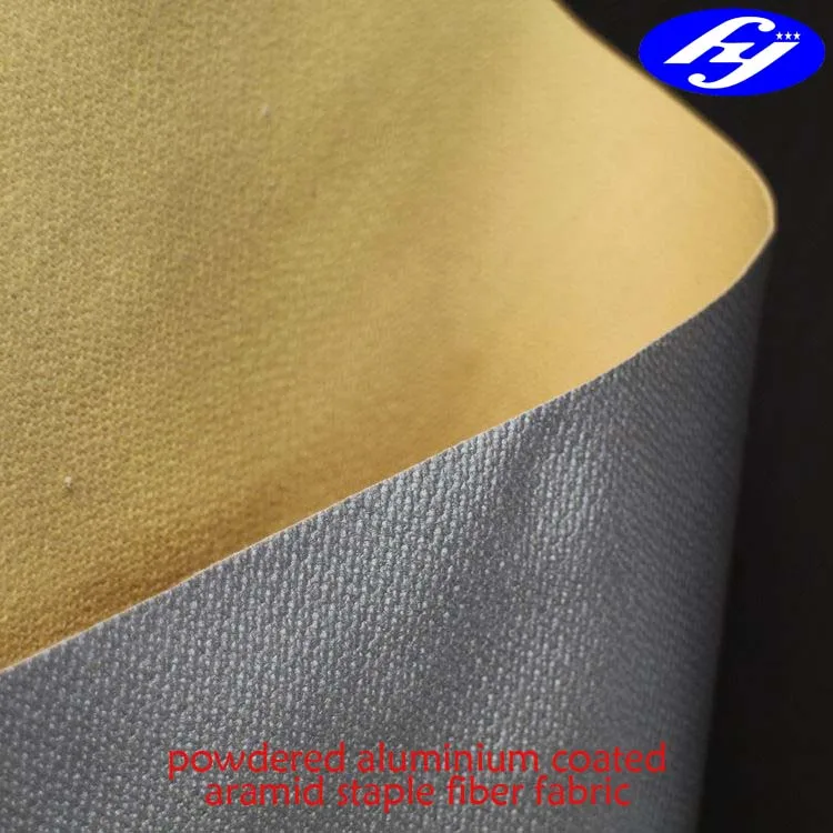 powdered aluminium coated aramid fabric for thermal insulation