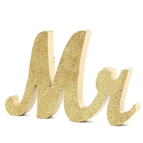 
mr & mrs large wooden alphabet letters for Wedding Table Decorations 
