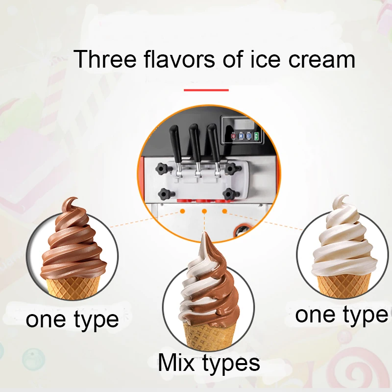Portable Commercial Fruit Ice Cream Maker Fashion Frozen Ice Cream Machine