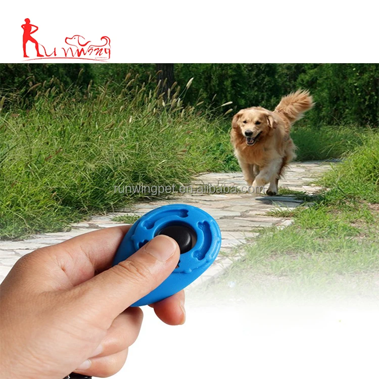 Amazon hot selling pet supplies cute design dog training clicker with paws pattern