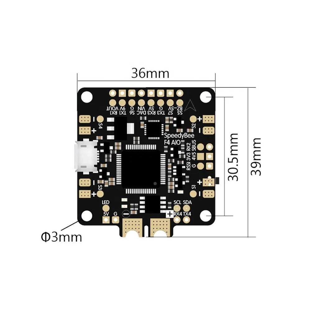 F4 AIO Flight Controller Board OSD Built-in Lilter Chip for Mini FPV Racing Drone
