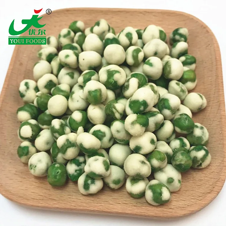 kosher certified coated white wasabi green peas snacks for sale