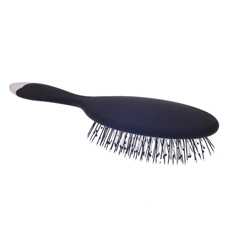 EUREKA DS2359T-B Black Detangling Paddle Message Hair Brush 0.7mm Nylon pins Self Cleaning Hair Brush With Small Cleaner