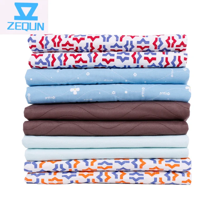 High quality 100%cotton fully waterproof 4-ply quilted laminated bed pad/bedpad