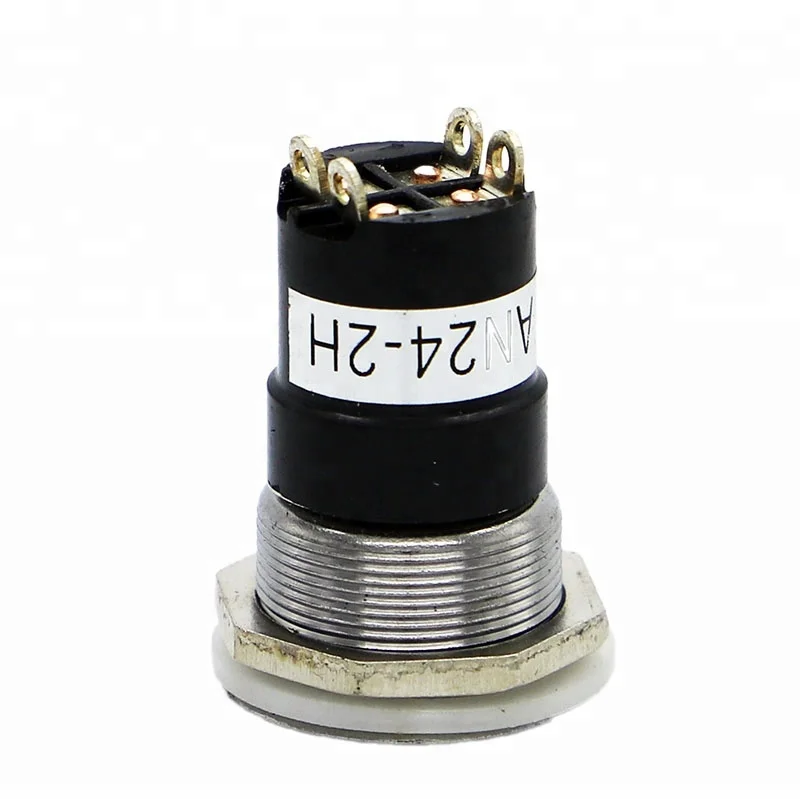 AN24-2H OFF-(ON) 4pins 20mm DPST Push Button Switch
