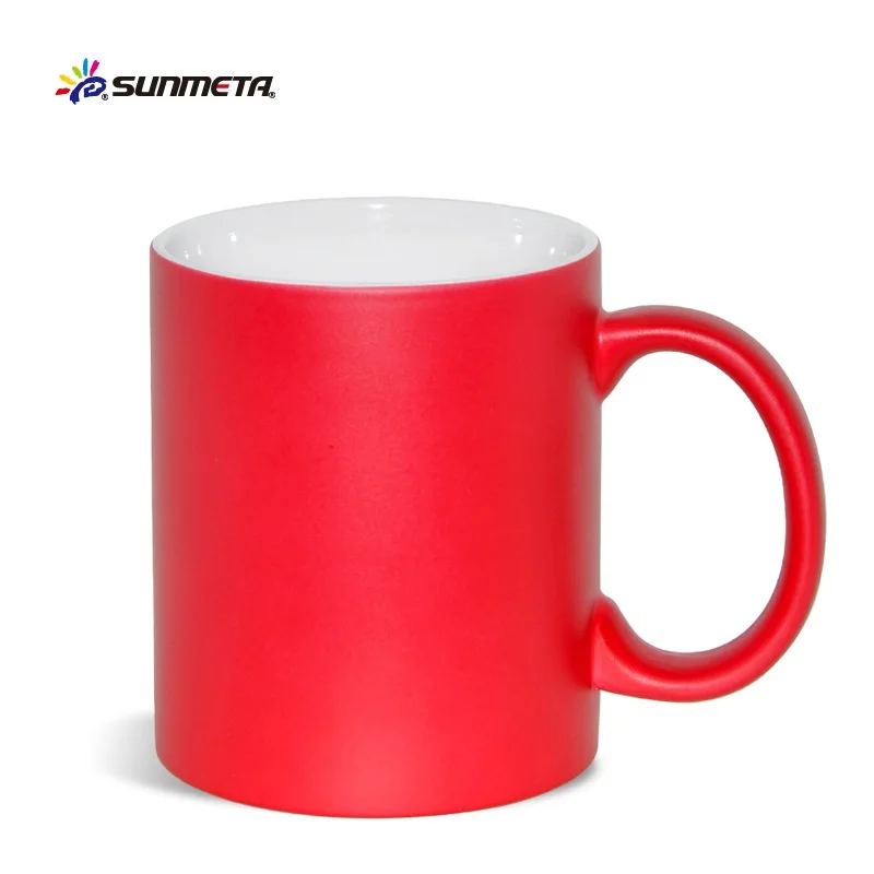 Sunmeta 11oz sublimation ceramic magic mug full color change mug for sublimation