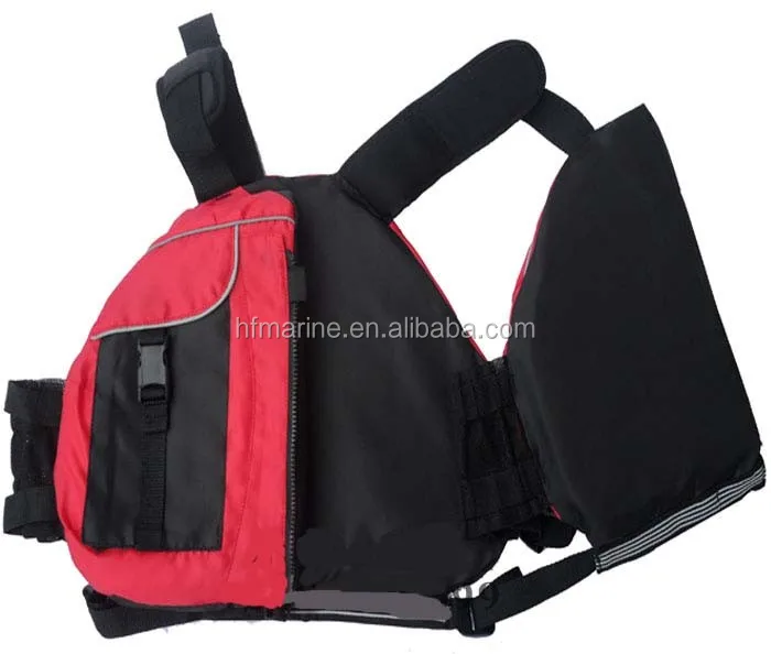 orange adult rafting kayaking buoyancy life jacket pfd vest with adjustable shoulder strap