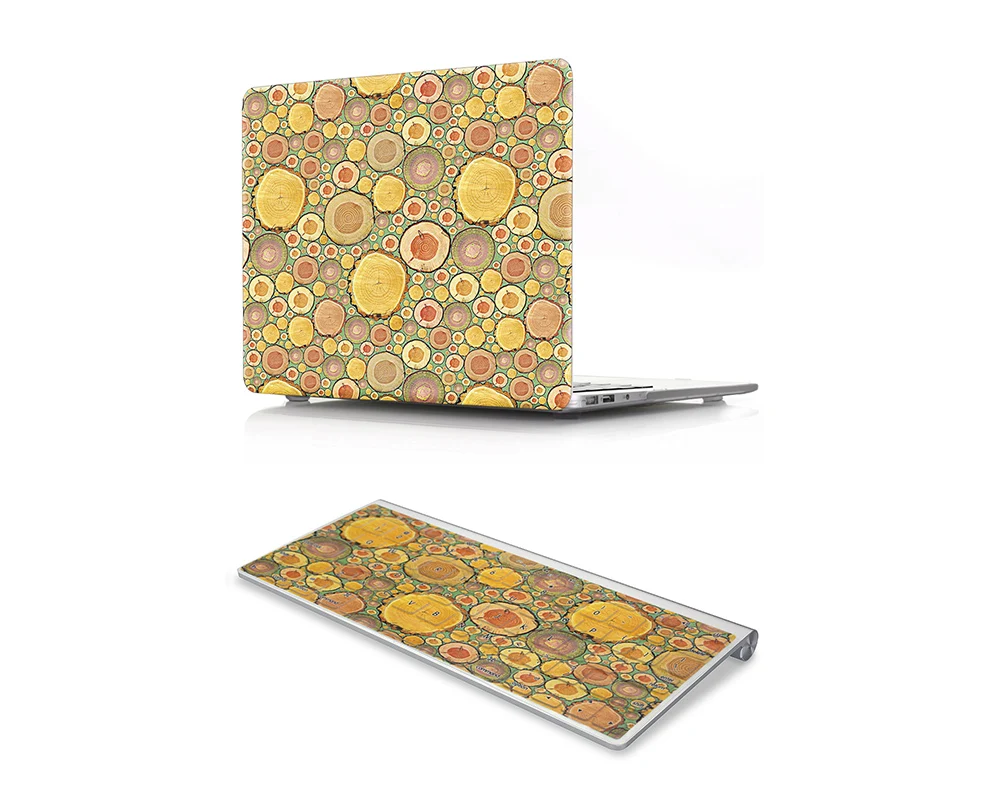 2 in1 wooden keyboard case laptop And  Keyboard Cover for macbook Air 13 15 16 A2179 M1 silicone laptop protective case
