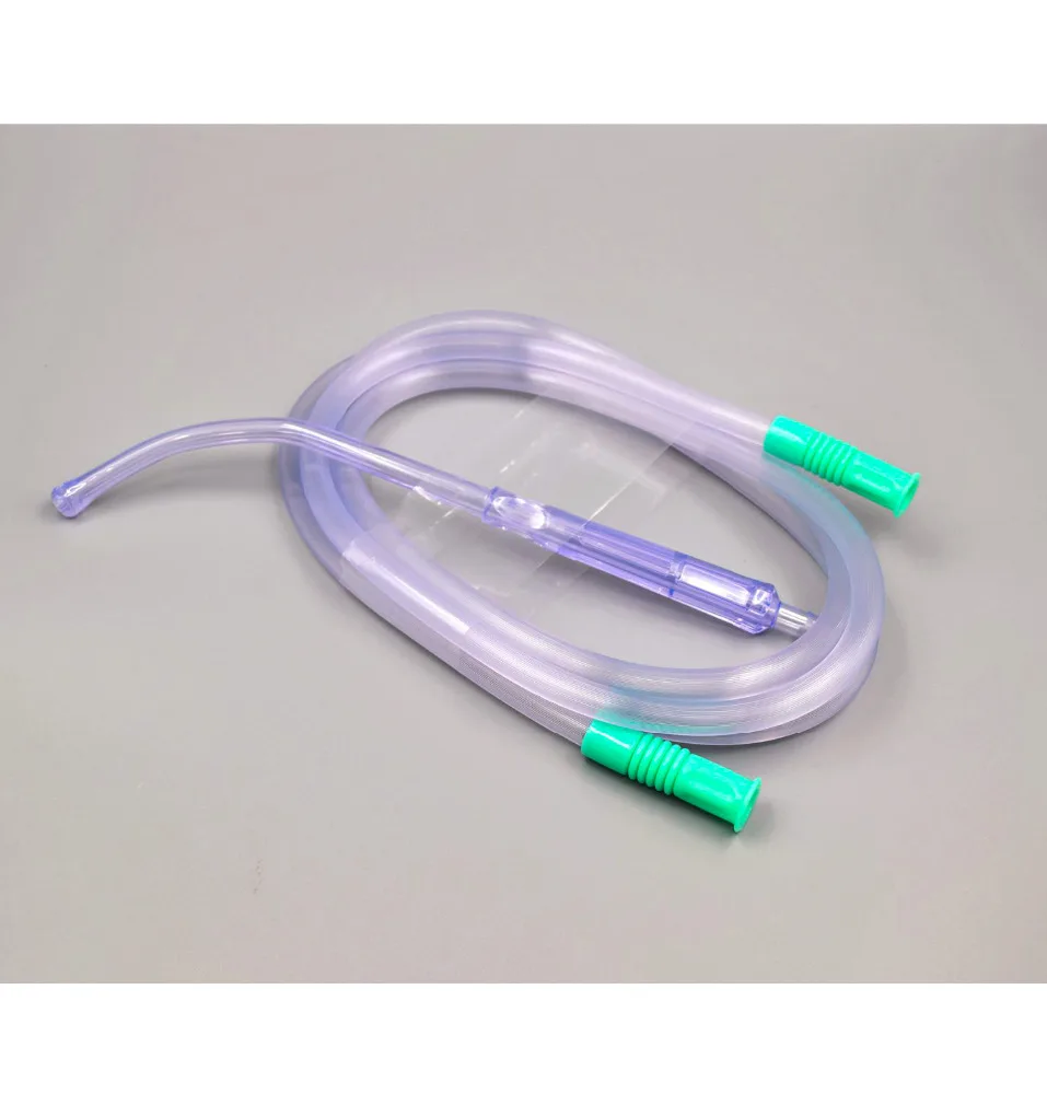 Китайский поставщик, медицинская одноразовая всасывающая трубка из ПВХ, соединительная трубка с или без ручек Yankauer