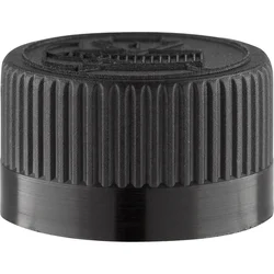 28-410 Back Child Resistant Cap w/F217 Liner, 28mm CRC plastic cap in 20mm height