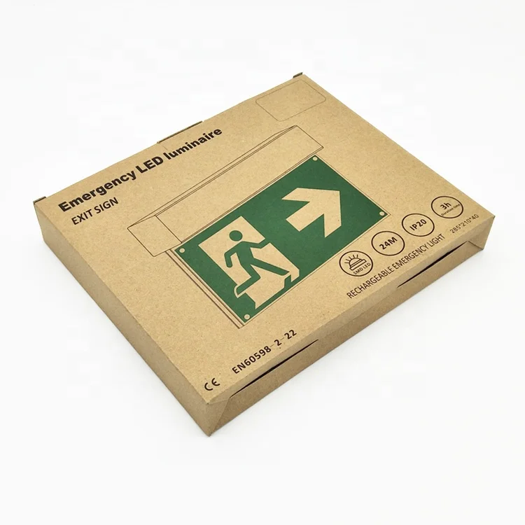 Universal led emergency ip65 exit sign