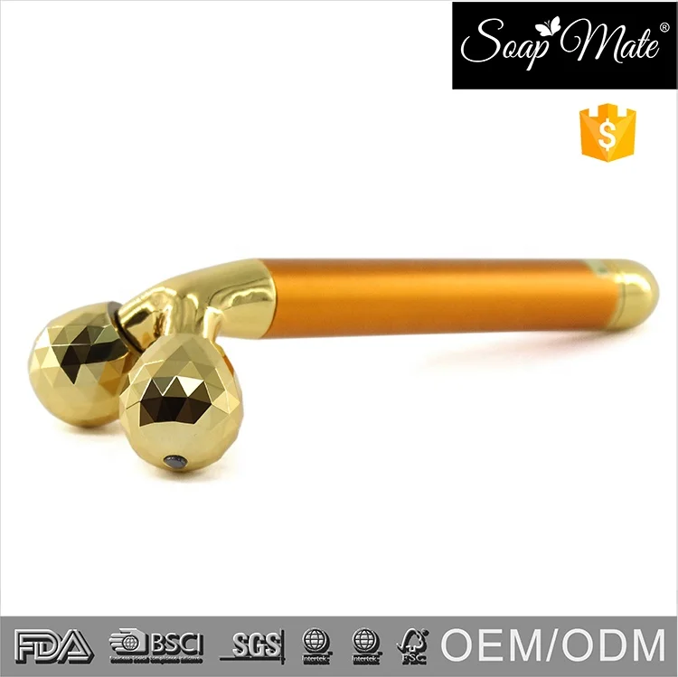 Best Sell Product Wholesale Rose Gold Beauty Energy Vibrating Face Massager Bar Tightening Skin Massage Bar