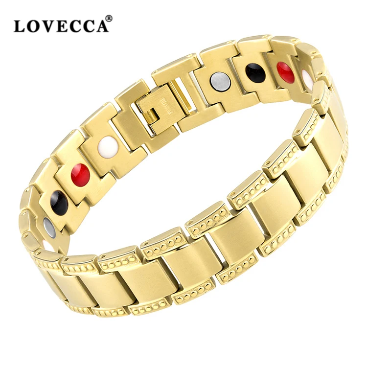 99.99% Корея германий браслет Корея магнитный браслет высококачественной нержавеющей стали, два ряда германия браслет Япония