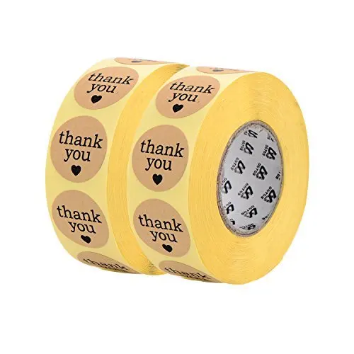 Custom Factory Thank You Sticker Paper Vinyl Roll For Your Order  Clear Printing Adhesive Sticker Thank You Sticker