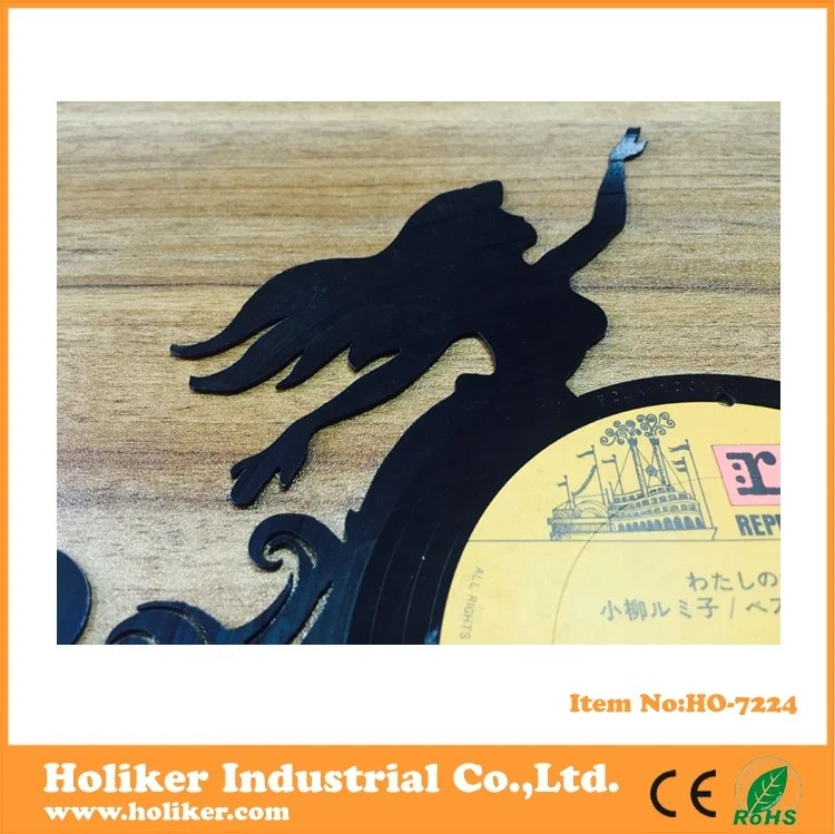 black vinyl record LP CD wall clock with popular style decorative