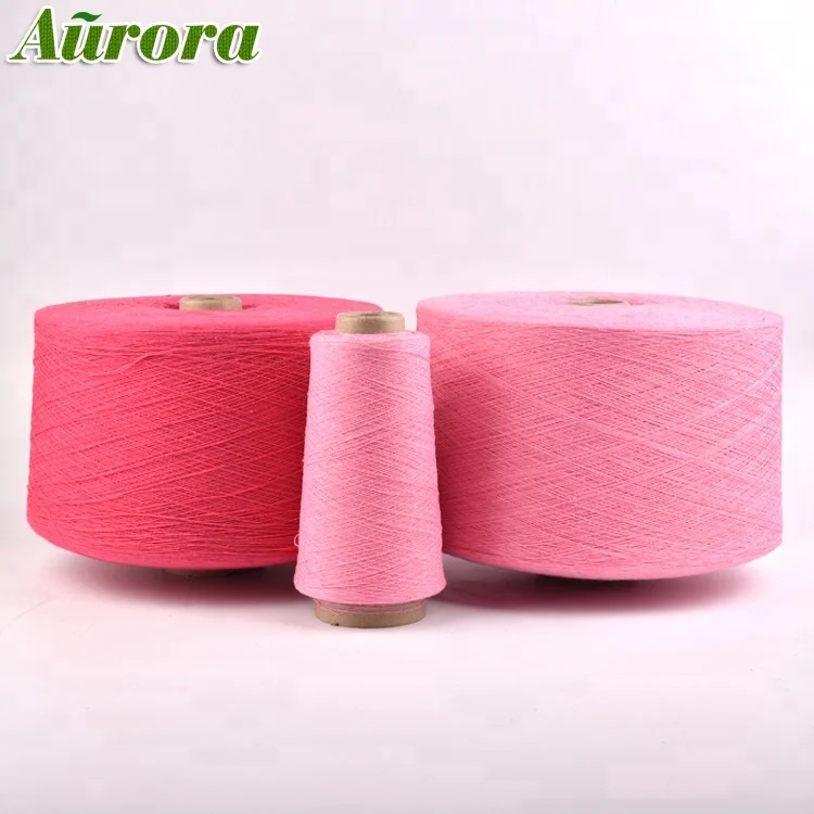 Hot sell  recycle cotton polyester blended towel yarn dyed open end recycled yarns 12s for towels