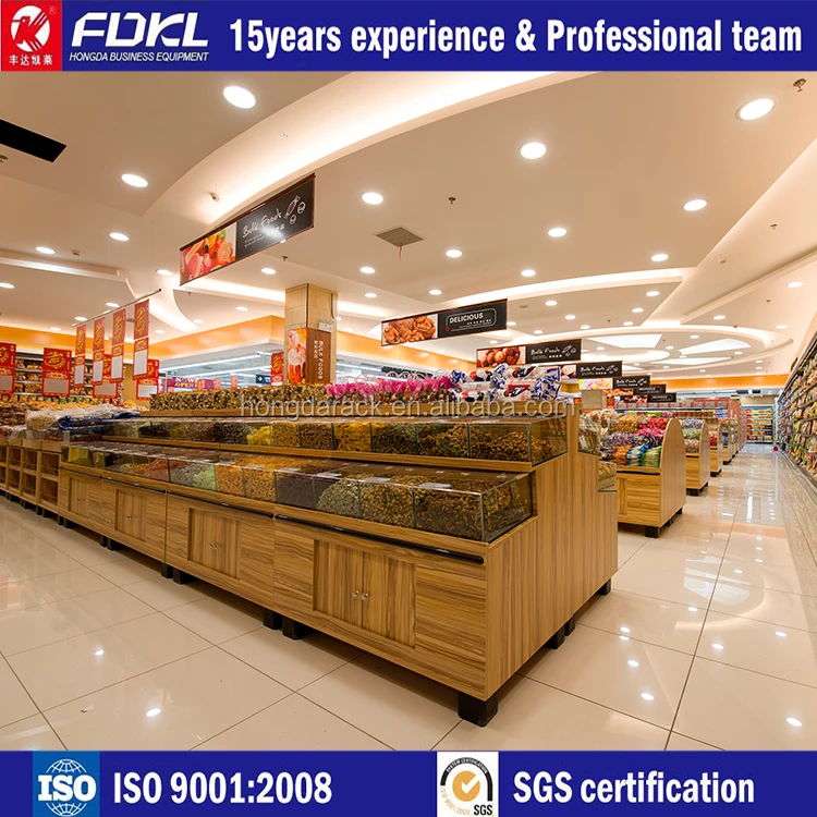 Supermarket rack Commercial Wood Candy Display Rack Candy Shelf