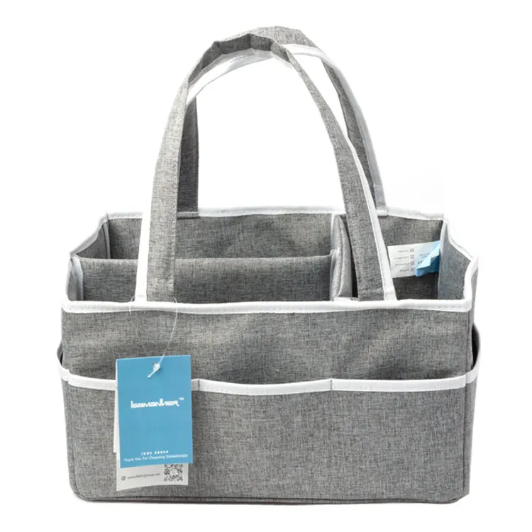 Large fashion nursery organizer cotton baby diaper storage caddy