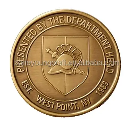 Gold color old coin die stamping