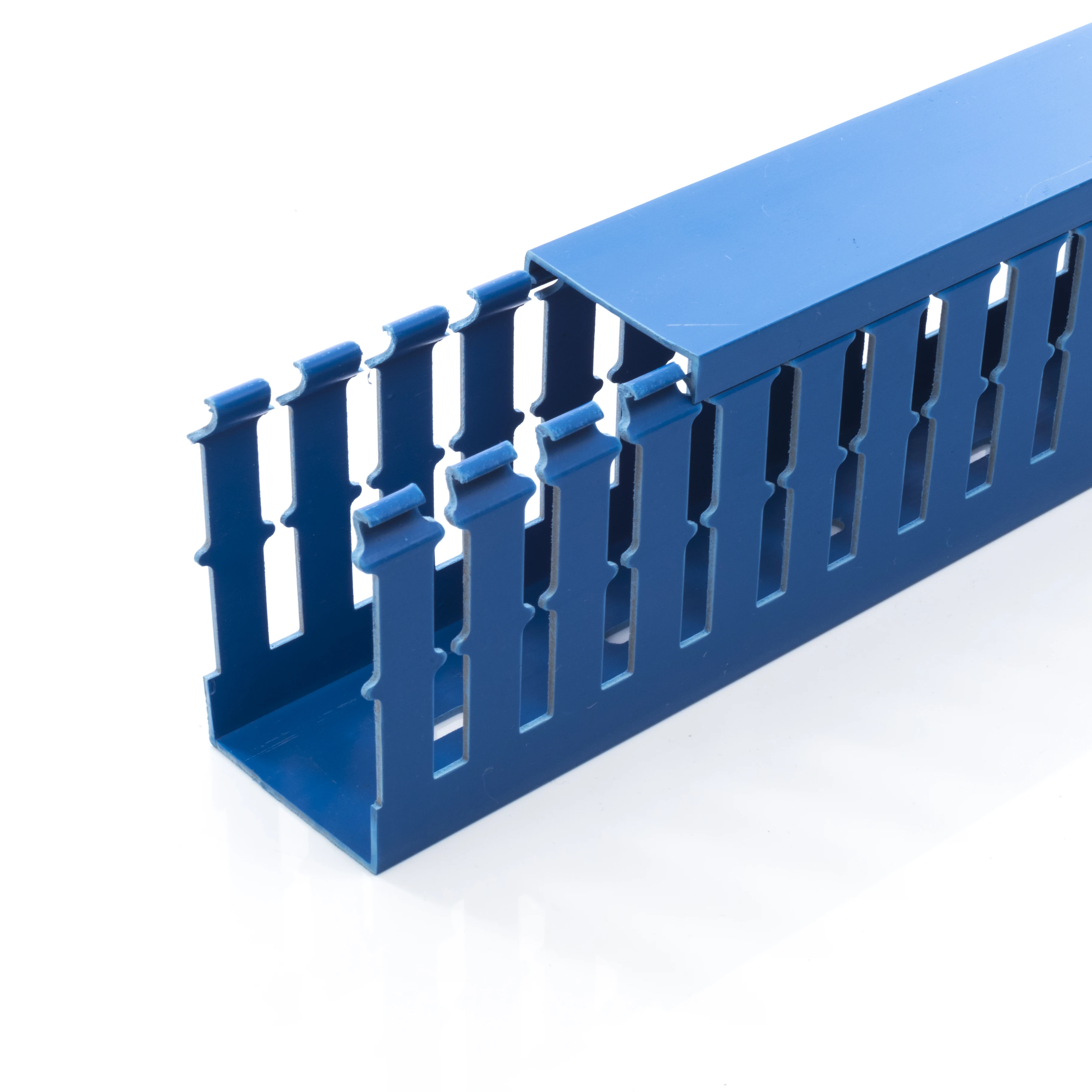
EASCO RoHS Cable Running Open Slot PVC Wire Ducts PVC Slotted Trunking Blue 