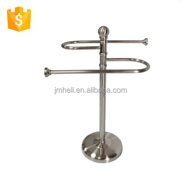 
European new design metal bath table standing towel rack 