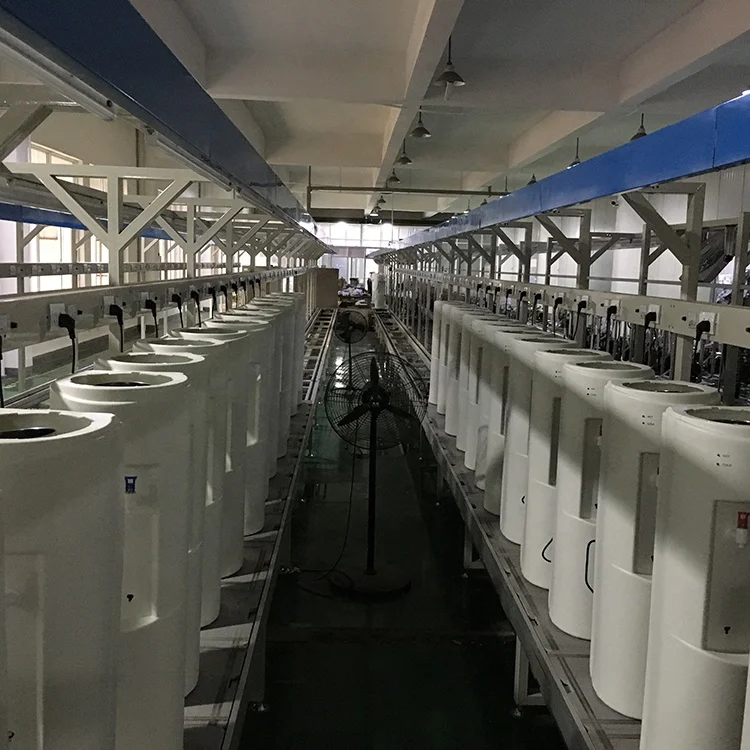 High quality blowed plastic housing HDPE material standing hot cold water dispenser