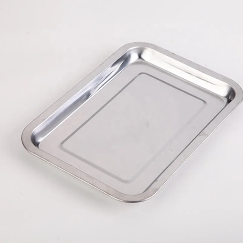 Stainless steel square tray Grilled fish tray grills Hotel cutlery tray
