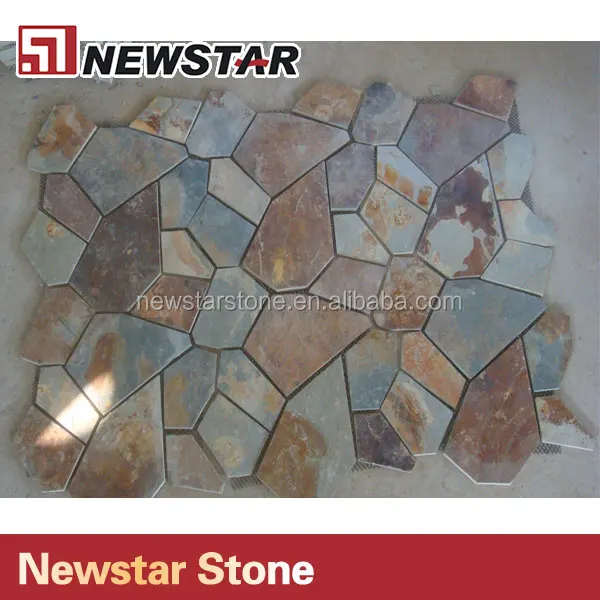 Newstar irregular shaped paver patio slate tiles pattern outdoor tile