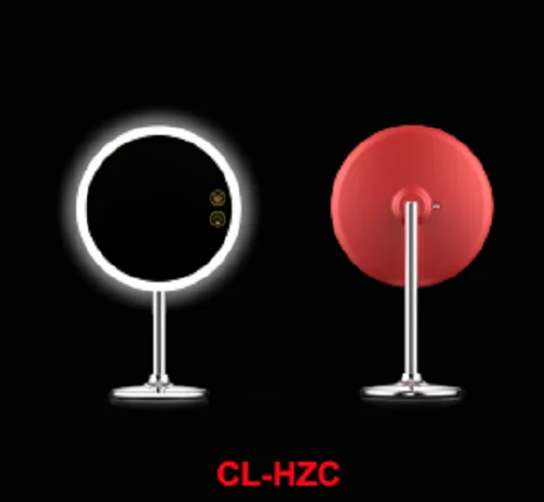 Зеркало для макияжа со светодиодными лампами, зарядка через USB, с сенсорным датчиком и регулировкой света CCT