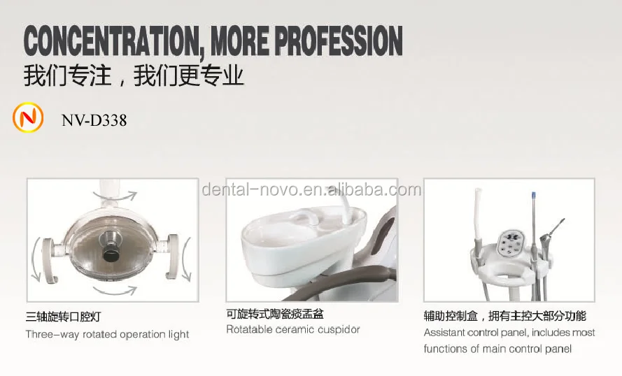 Dental equipment Orange color High Class Dental Unit With dental stool similar as yoshida dental chair unit