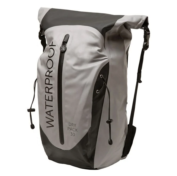 Hot Product Tarpaulin 20L 30L 40L Rucksack Grey Waterproof Dry Bag Backpack For Camping Hiking