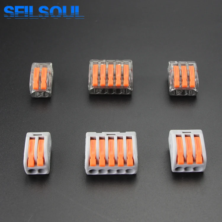
Seilsoul PCT213 3 Pins Low Price Electric Terminal Block Wire Quick Cable Connector 