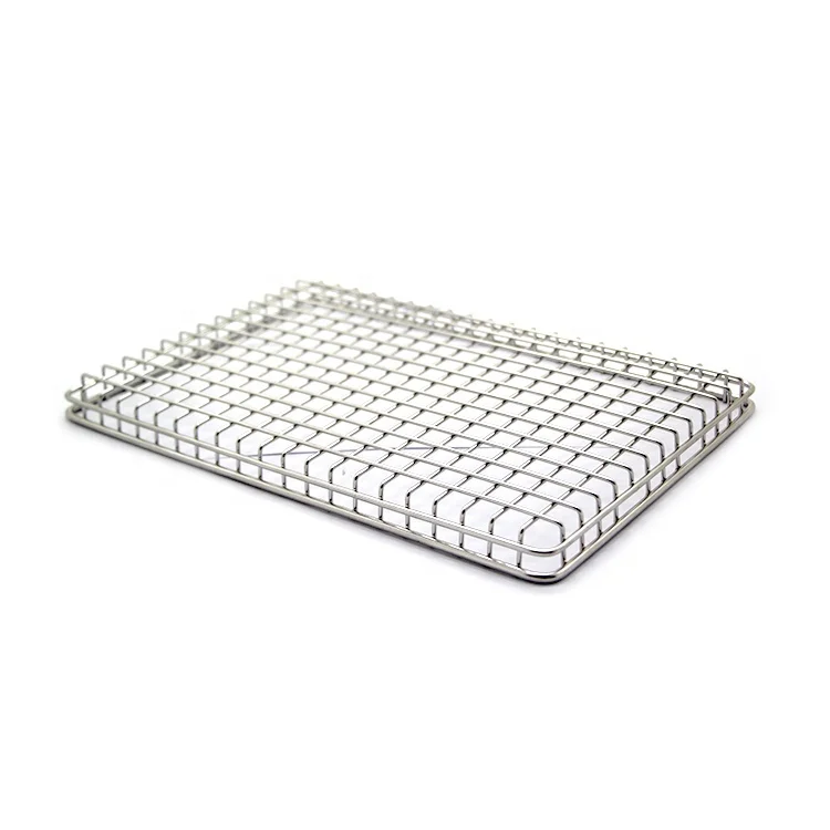 Custom-Make Stainless Steel Metal Wire Mesh Oven Baking Metal Mesh Tray