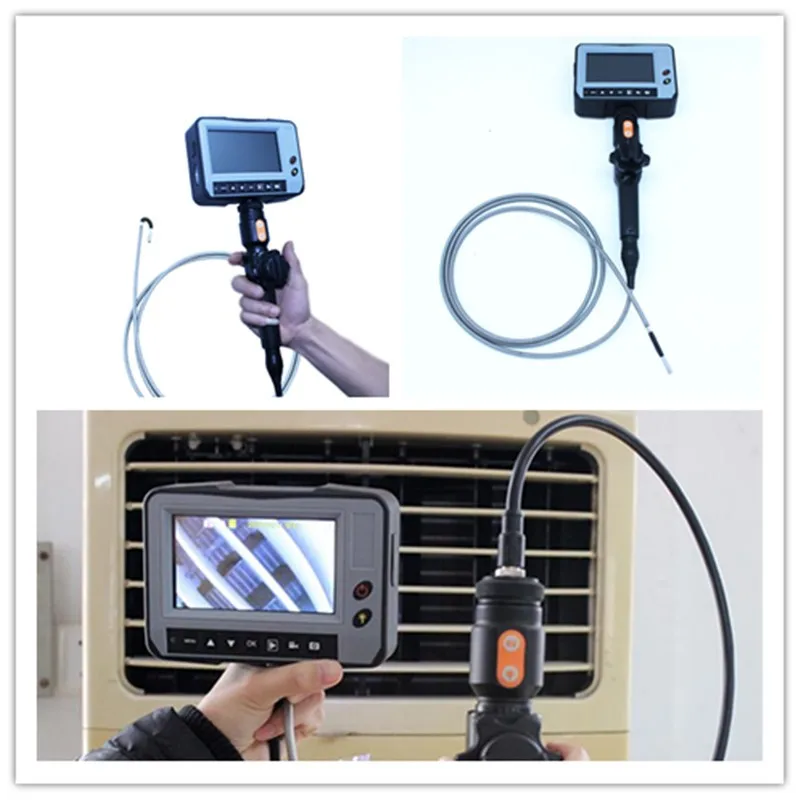 
Articulating Industrial video borescope 5.5mm waterproof sewer pipe inspection camera 