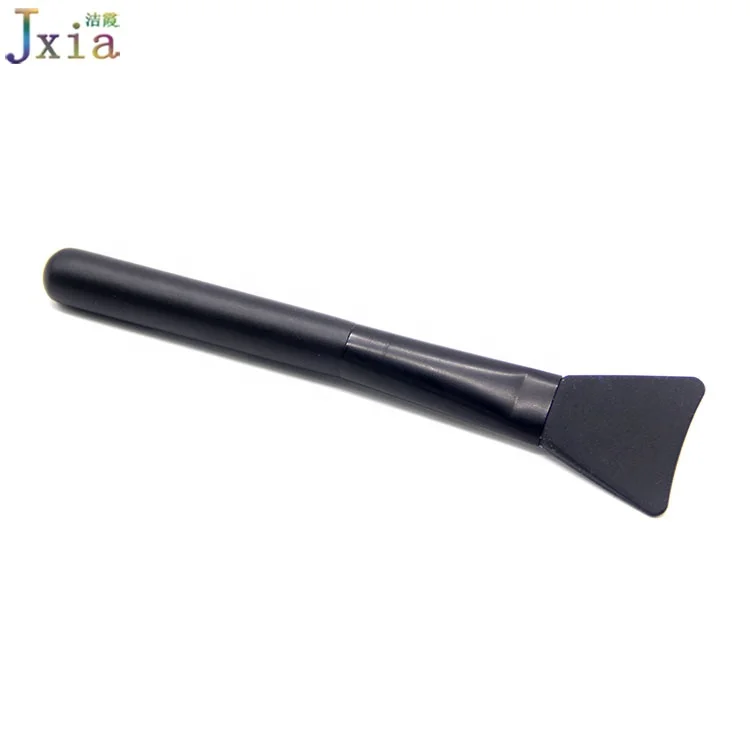 Hot DIY Mask Skin Face Care Mixing Mud Tool Custom Black Wood Handle Silicone Facial Mask Brush