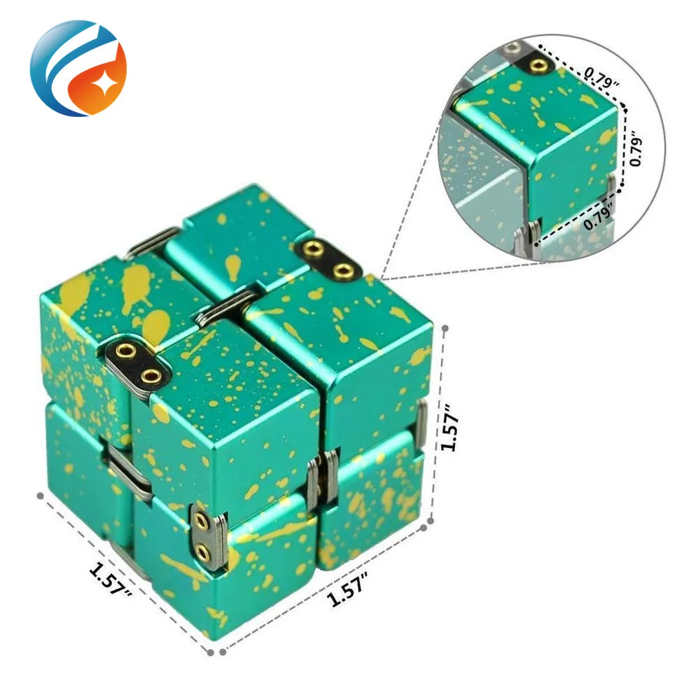 
Wholesale Anti-Stress Pocket Size Office Stress Relief Fashionable Magic Aluminium Alloy Infinity Cube 