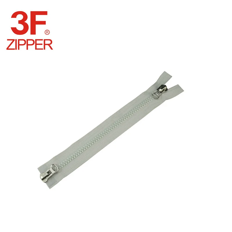 3F zipper factory Wholesale high quality custom diamond square  teeth resin plastic zipper