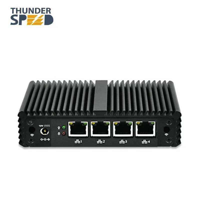 
Безвентиляторный Barebone J1900 4 LAN порт Pfsense четырехъядерный брандмауэр Мини ПК 