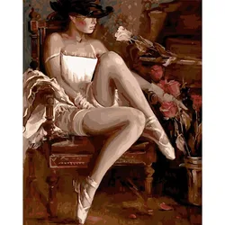 Home Decoration wall art DIY Digital Oil Painting By Numbers Abstract Drawing 40X50cm Figure Painting Acrylic Canvas