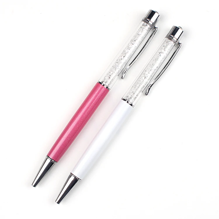 Stylus pen with highlighter, popular korea style metal ball pen,stylus pen with crystals