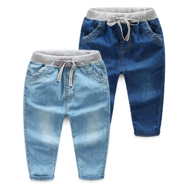 
Baby boys fashion design full pants denim casual pants 